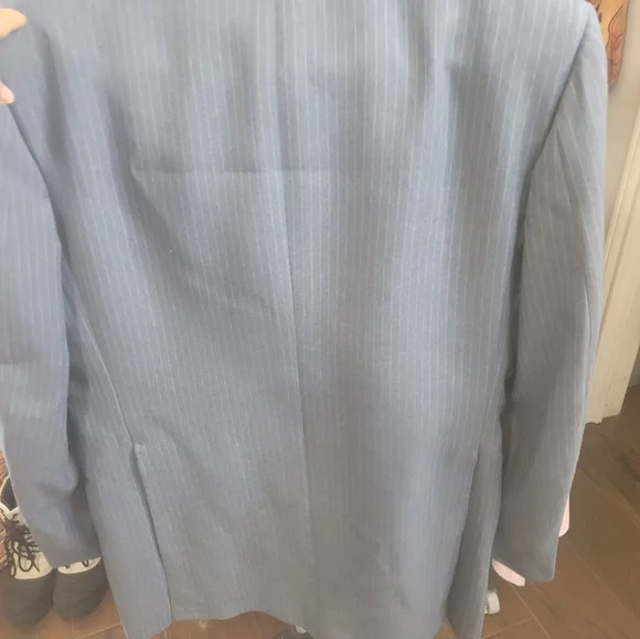 Classic Blue Pinstripe Men's Blazer Richman Brothers 3 Piece SuitVintage